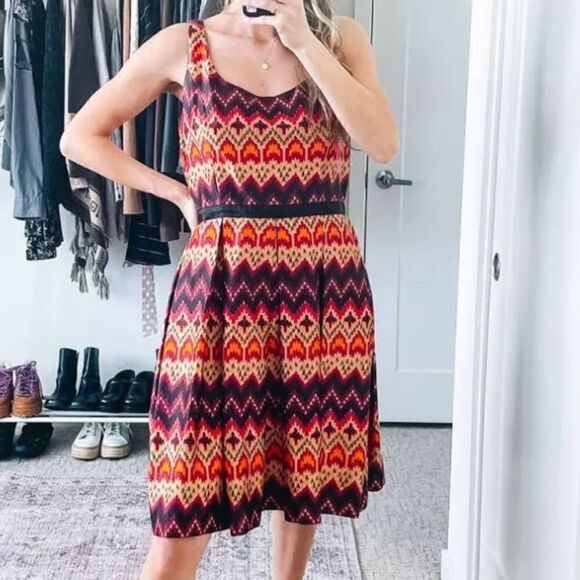 Ronni Nicole Black Multicolored Printed Cocktail Dress Sz 4 - Picture 3 of 11